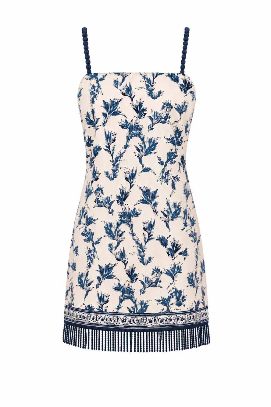 NEW ANNA CATE women's parker dress in ditsy blue mix